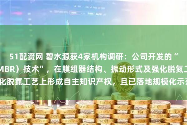 51配资网 碧水源获4家机构调研：公司开发的“振动膜生物反应器（V-MBR）技术”，在膜组器结构、振动形式及强化脱氮工艺上形成自主知识产权，且已落地规模化示范工程（附调研问答）